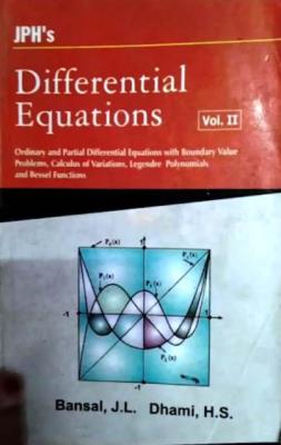 JPH Differential Equations Vol- II By Bansal And Dhami Latest Edition